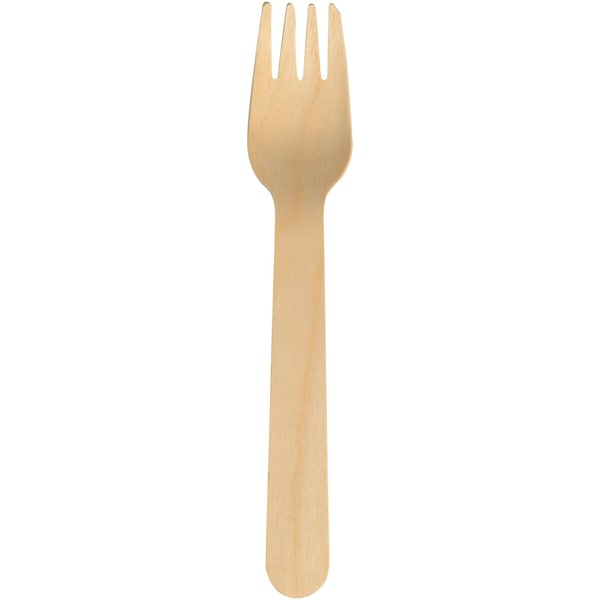 Abena Forks, Natural Birchwood, Eco-Friendly, 6.5 Inch, Brown, Biodegradable & Compostable, PK2000 5396 - main